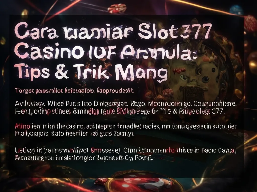 Panduan Slot